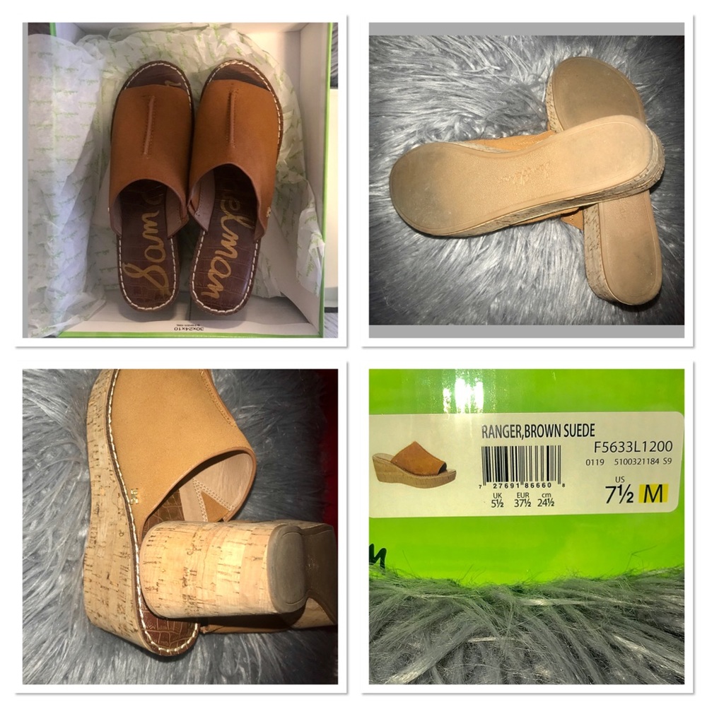 Sam Edelman Ranger - brown suede wedges
